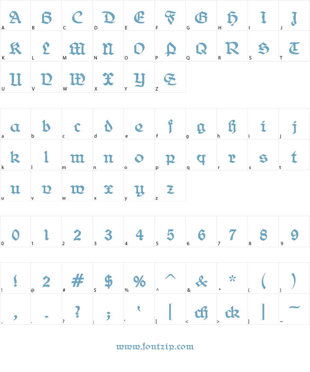Belwe Gotisch Font Character